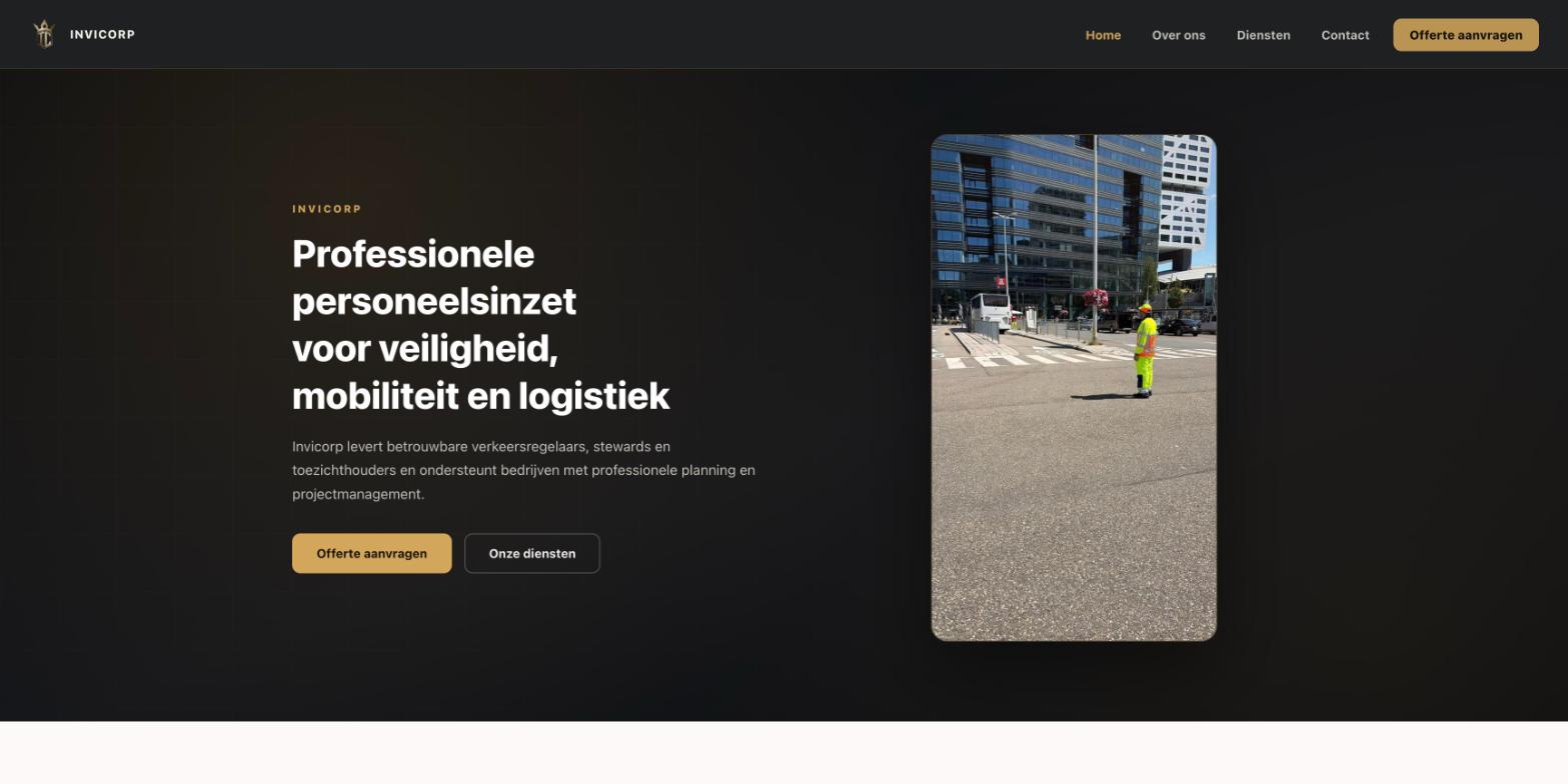 Invicorp homepage